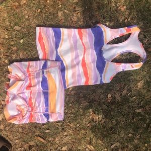 Lululemon tank top with shorts set